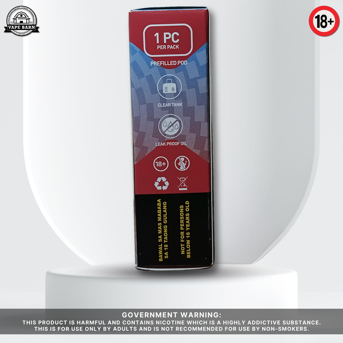 KAIZER Clear (Prefilled Pod) 1.2% - Red Bubble