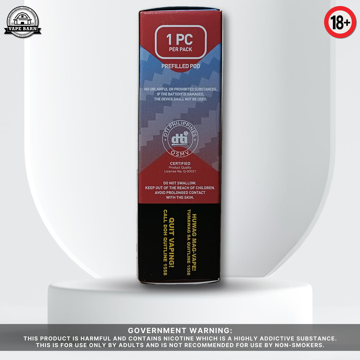 KAIZER Clear (Prefilled Pod) 1.2% - Red Bubble
