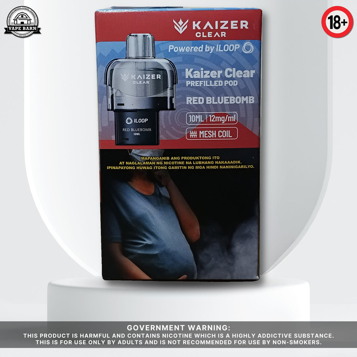 KAIZER Clear (Prefilled Pod) 1.2% - Red Bubble