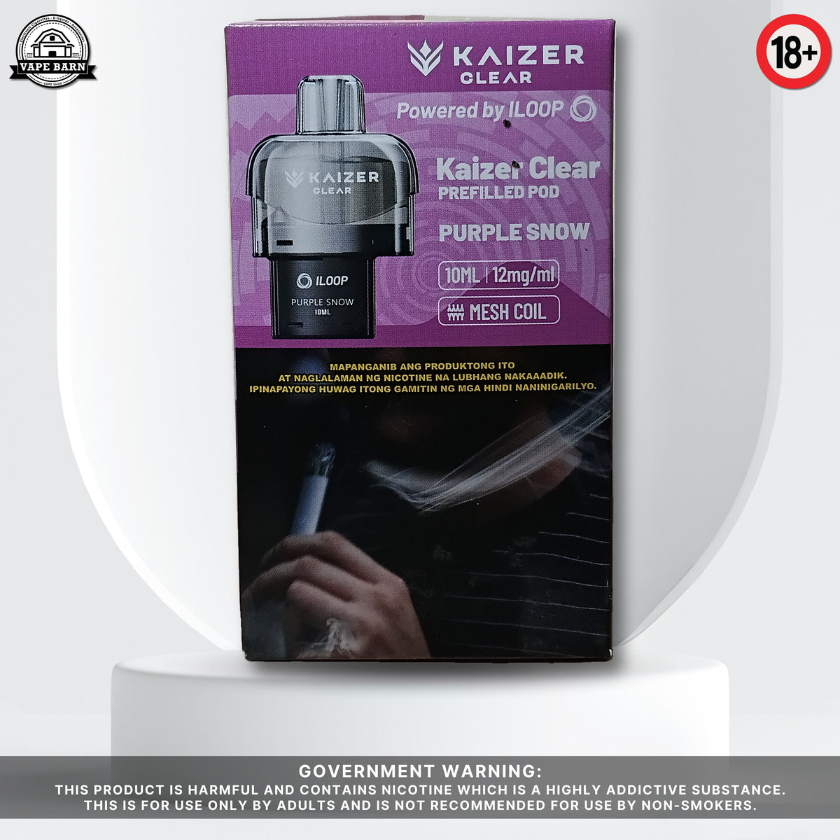 KAIZER Clear (Prefilled Pod) 1.2% - Purple Snow