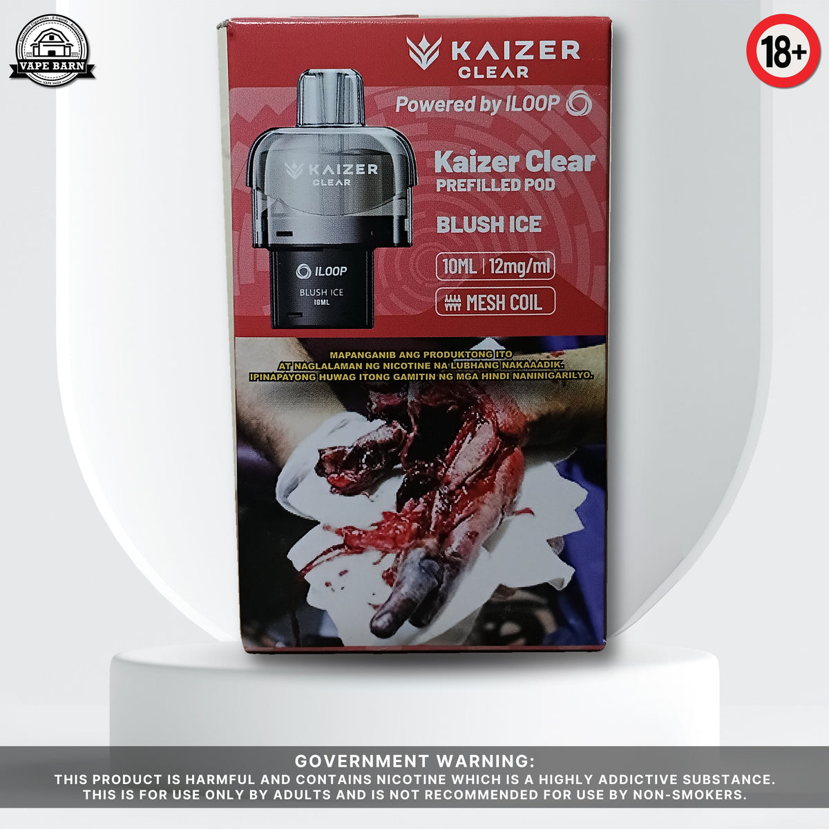 KAIZER Clear (Prefilled Pod) 1.2% - Blush Ice