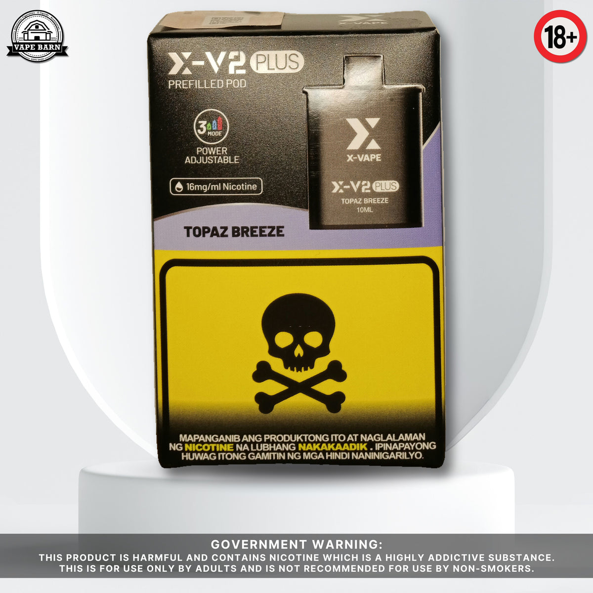 X-V2 Plus (Prefilled Pod) 1.6% - Topaz Breeze
