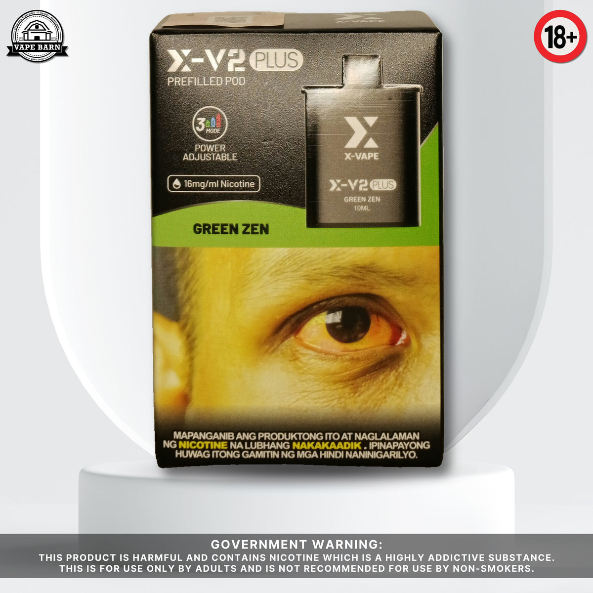X-V2 Plus (Prefilled Pod) 1.6% - Green Zen
