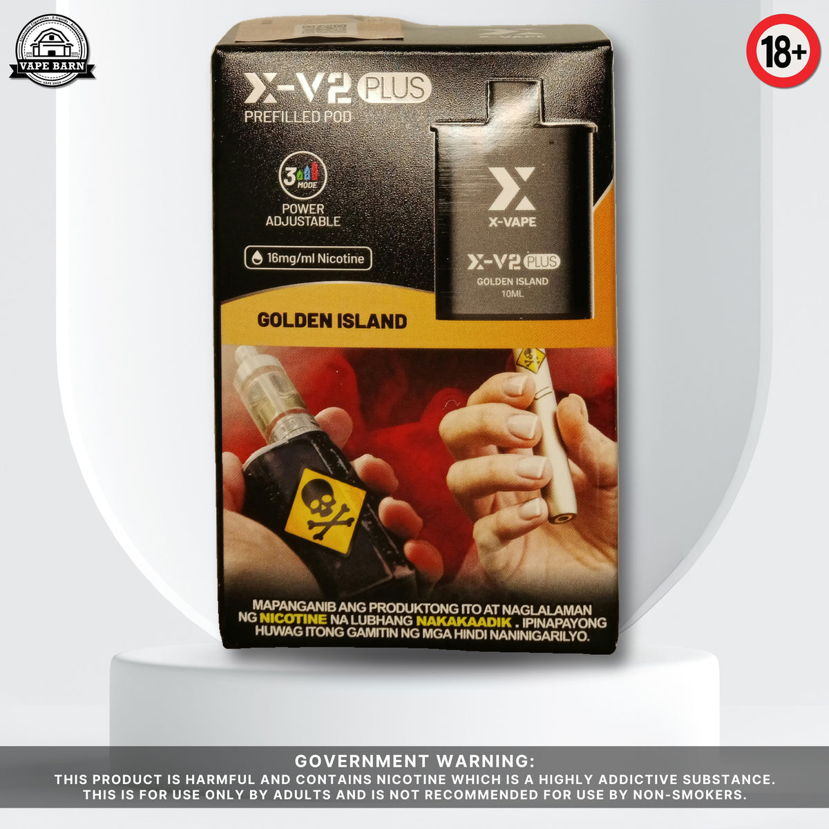 X-V2 Plus (Prefilled Pod) 1.6% - Golden Island